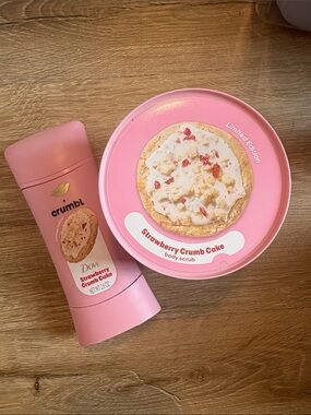 Dove x Crumbl Strawberry Crumb Cake Body Scrub & Deodorant Duo